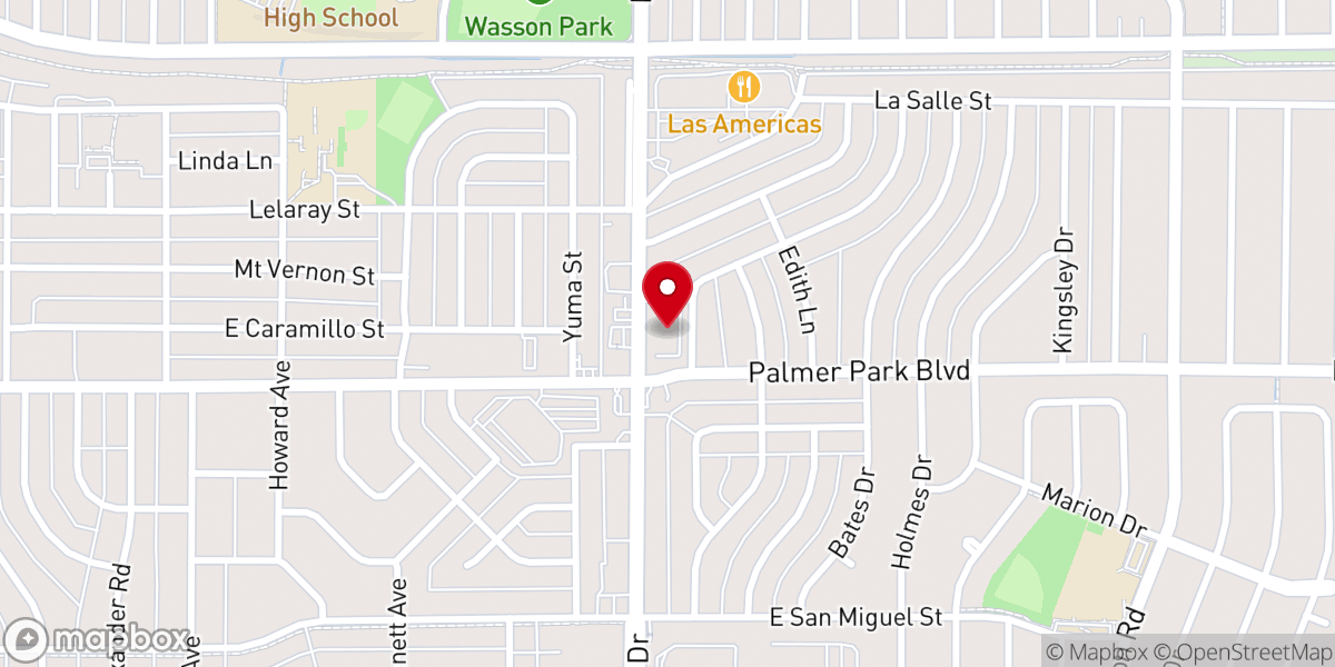 Map showing location of Faith Presbyterian Church