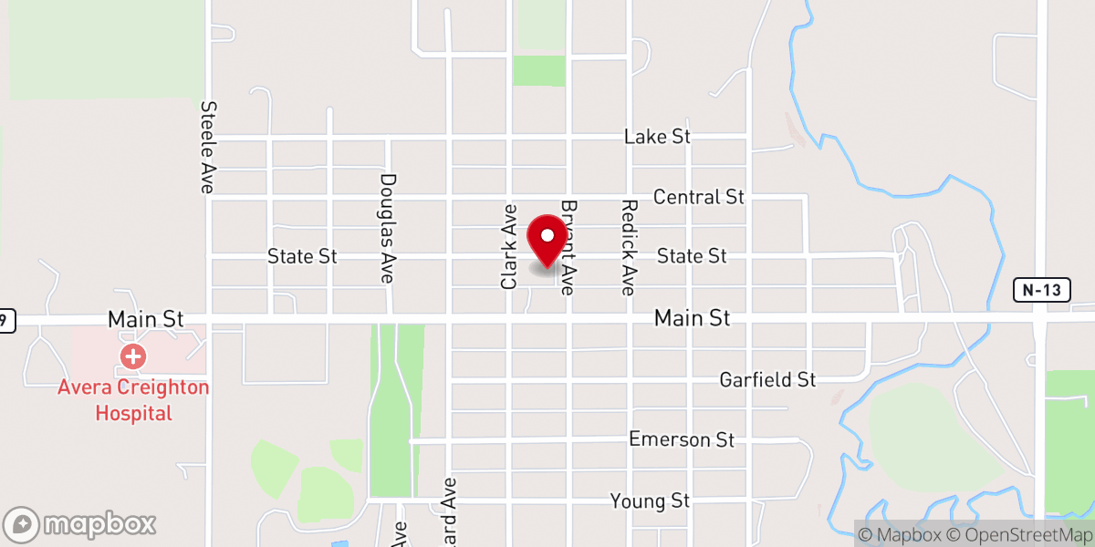 Map showing location of United Methodist Church