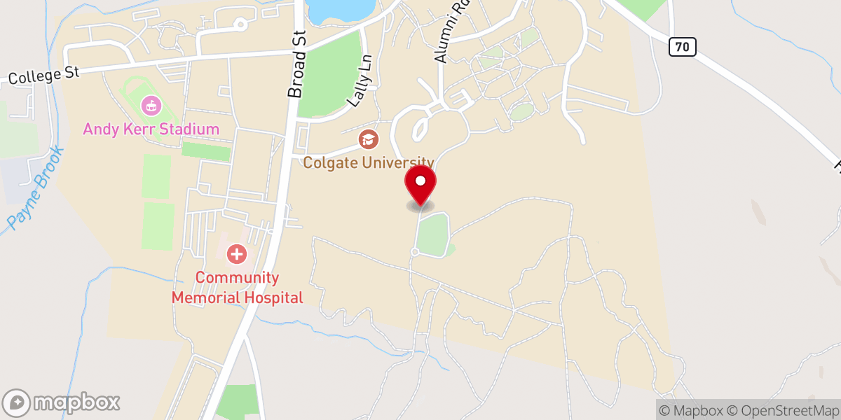 Map showing location of Colgate Chapel House