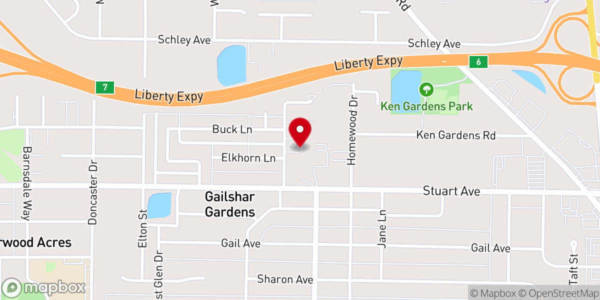 Map showing location of First Southern Methodist Church