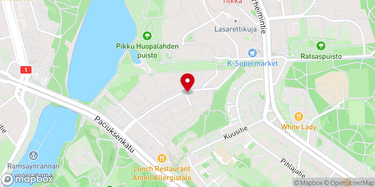 Map showing location of Beroian Baptistiseurakunta
