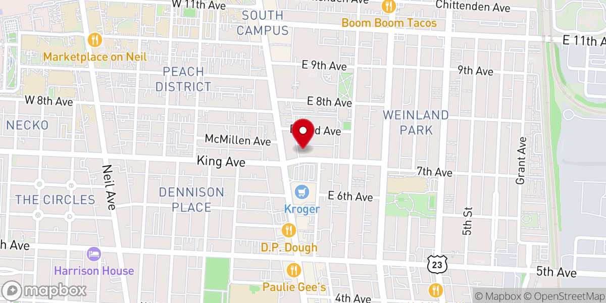 Map showing location of 7th Avenue Community Baptist Church