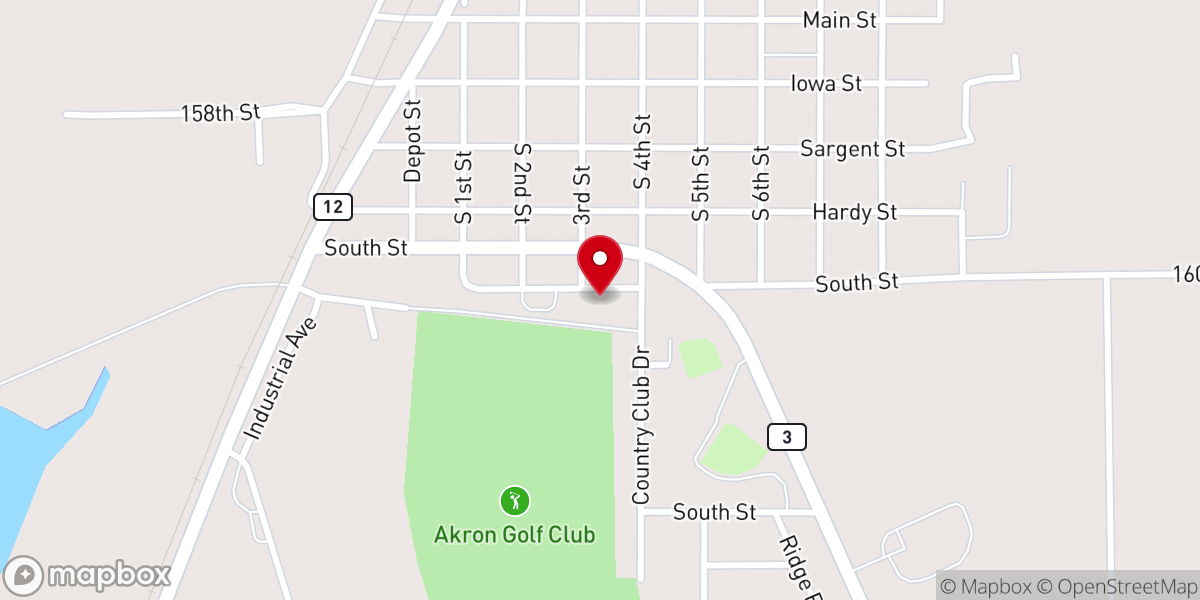 Map showing location of AKRON FBC