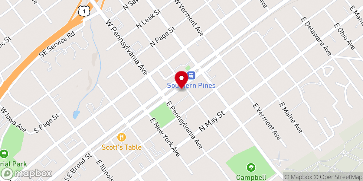 Map showing location of Emmanuel Thrift Shop
