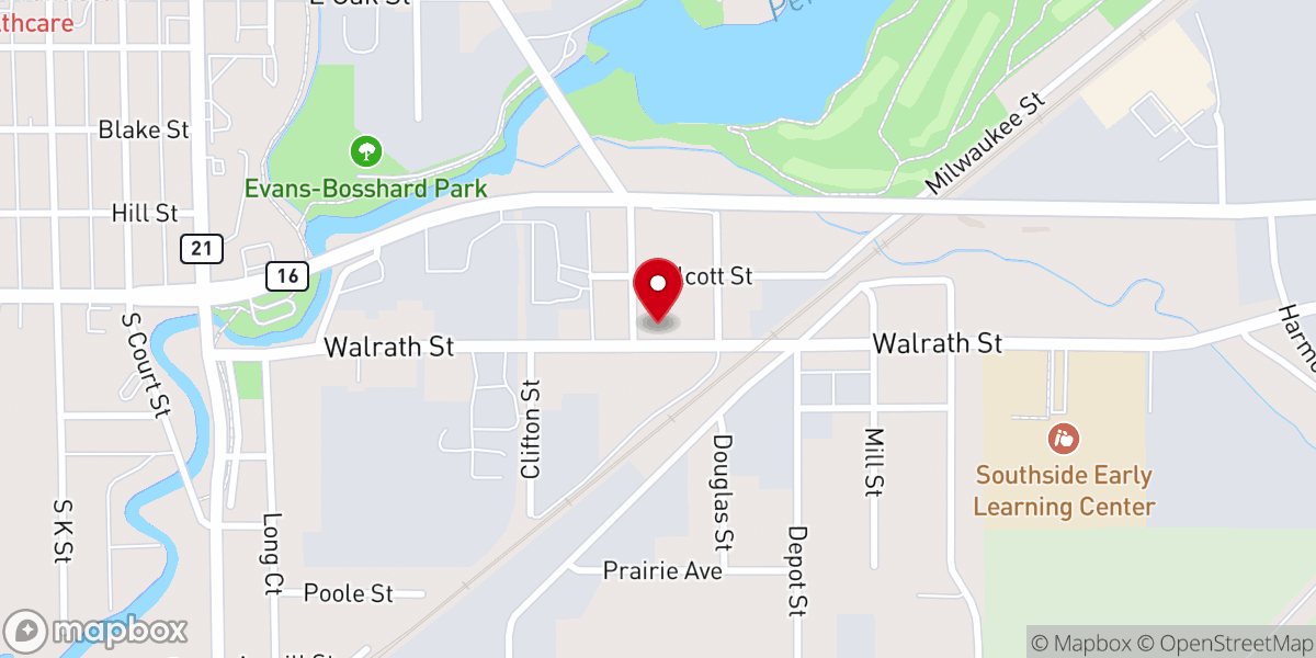 Map showing location of Sparta Mennonite Fellowship