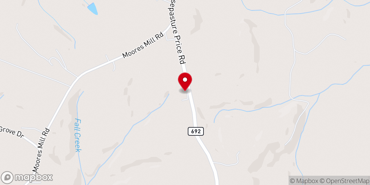 Map showing location of Smith Memorial Pentecostal Holiness Church