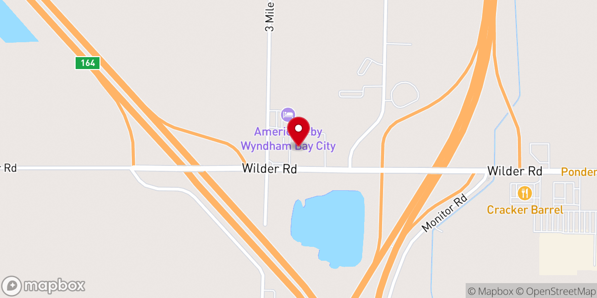Map showing location of Bay Valley Christian Church