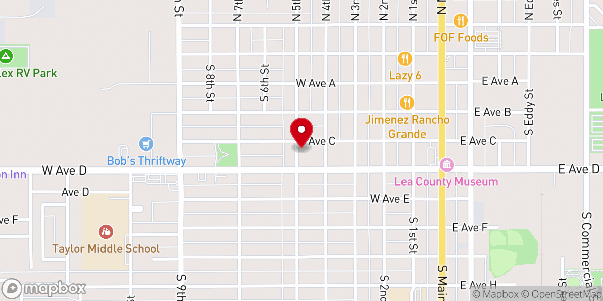 Map showing location of Emanuel Baptist Church/Iglesia Bautista Emanuel