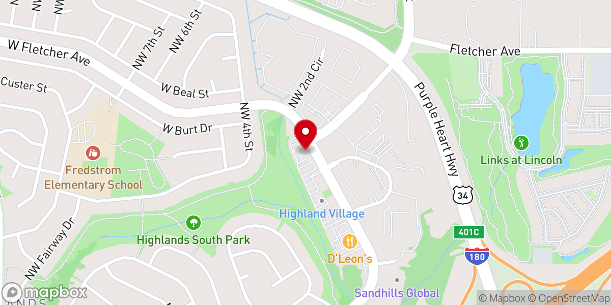 Map showing location of Spirit of Hope Lutheran Church