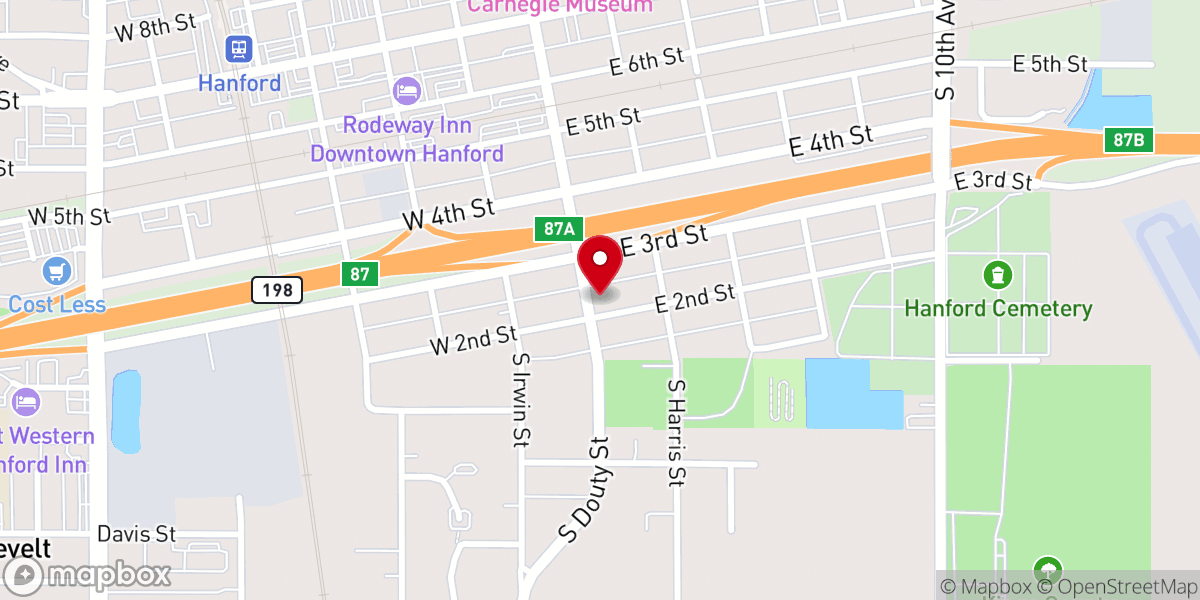 Map showing location of Howard Chapel African Methodist Episcopal Zion Church