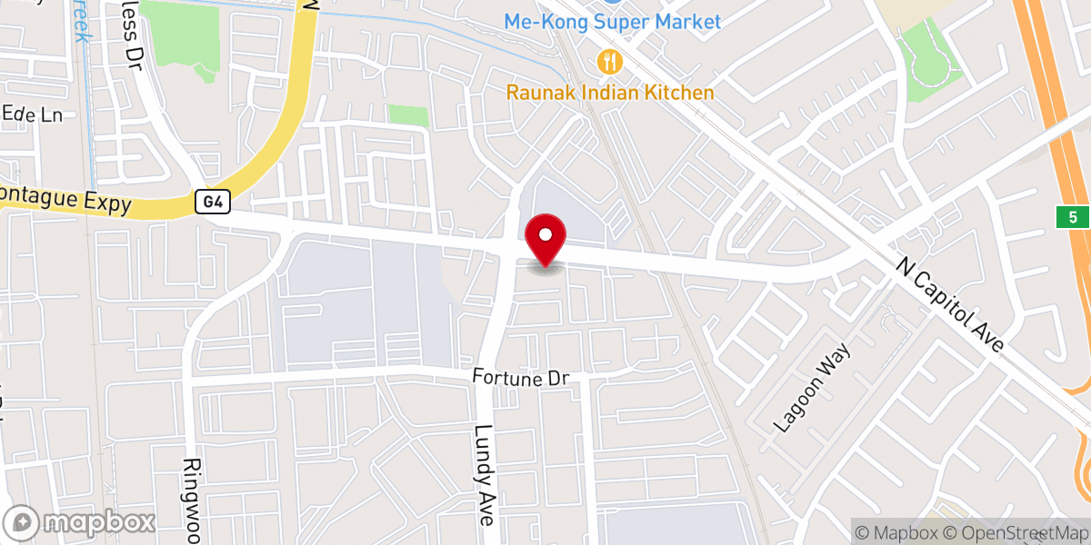 Map showing location of Vine Church