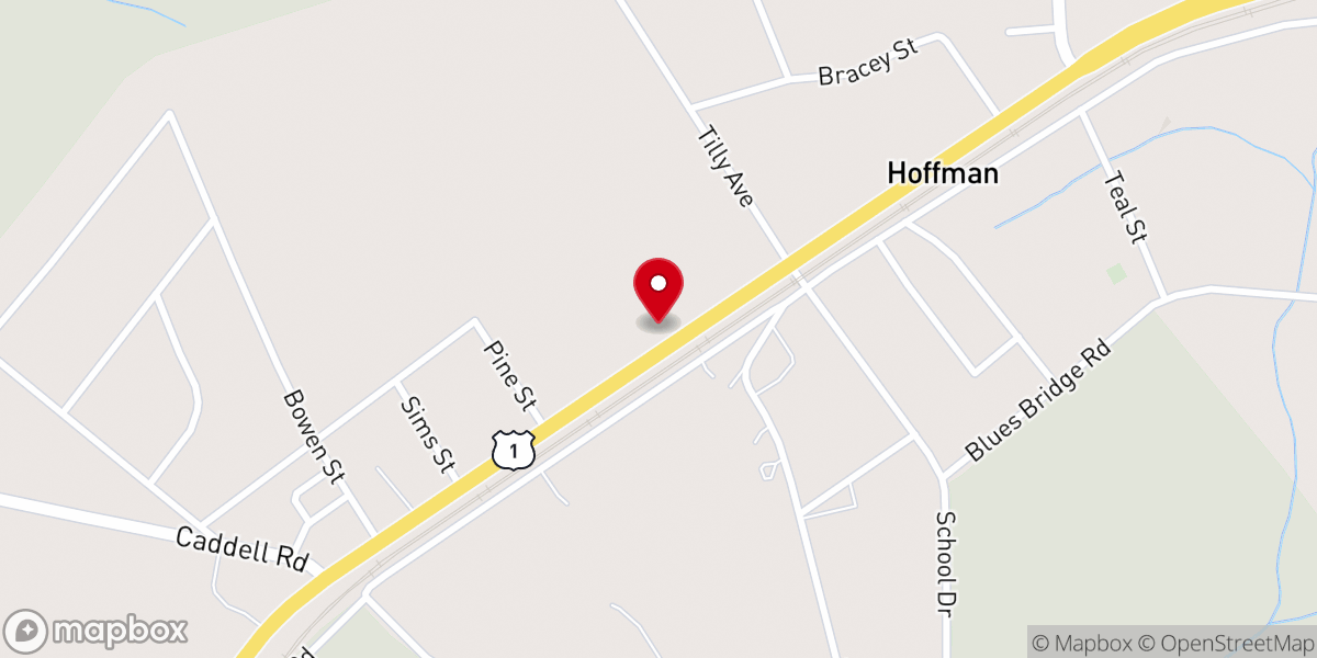 Map showing location of Hoffman Methodist Episcopal Church