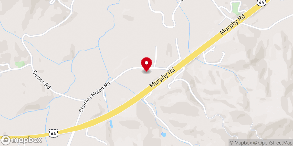 Map showing location of Cartoogechaye Church Of God