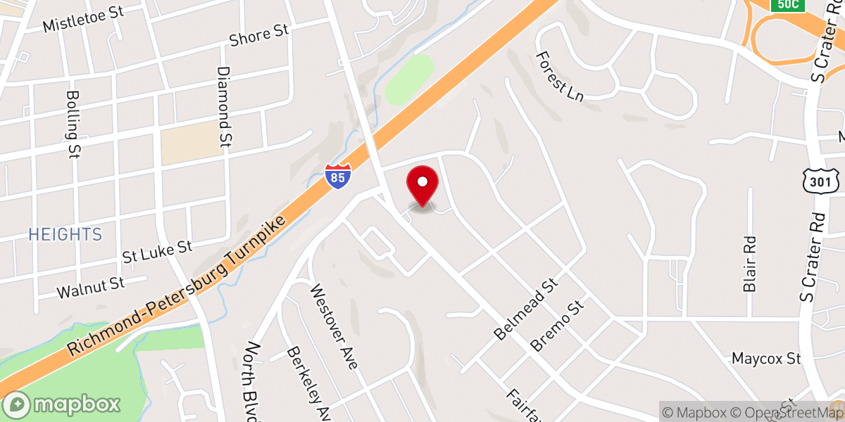 Map showing location of Christ & Grace Episcopal Church