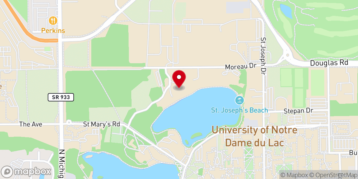 Map showing location of Holy Cross Mission Center