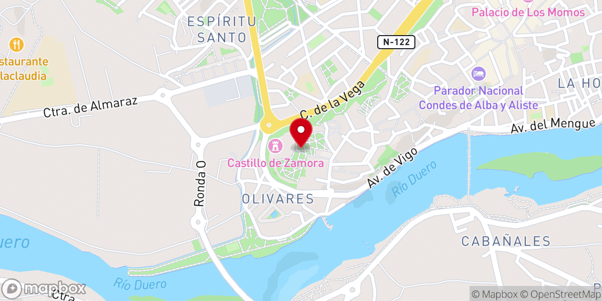 Map showing location of Casco antiguo Zamora