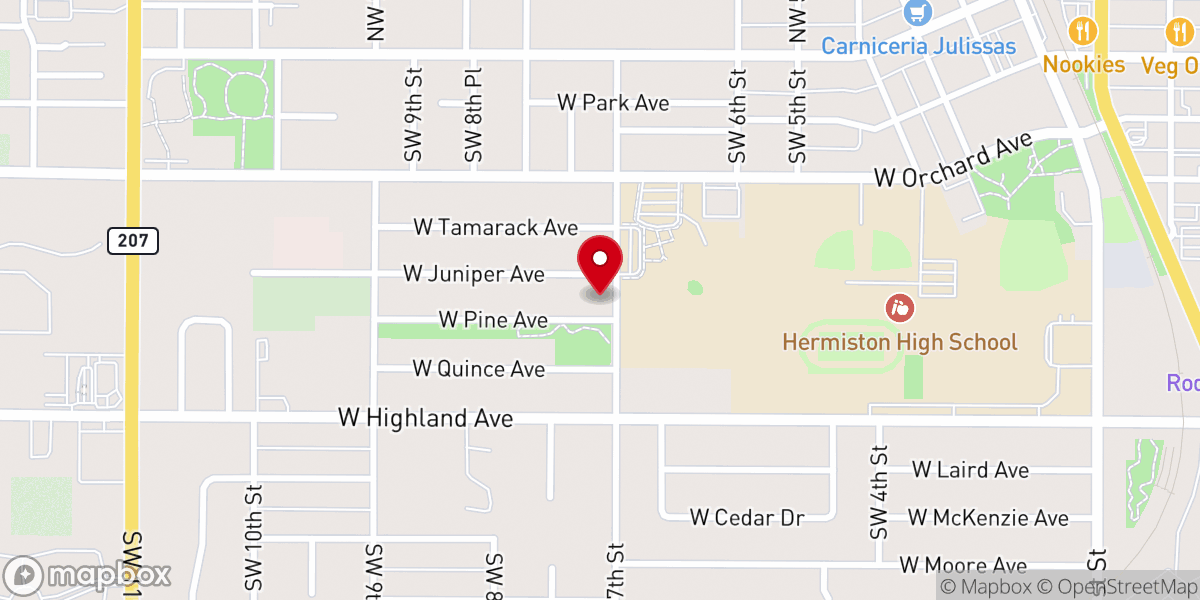Map showing location of Bethlehem Lutheran Church