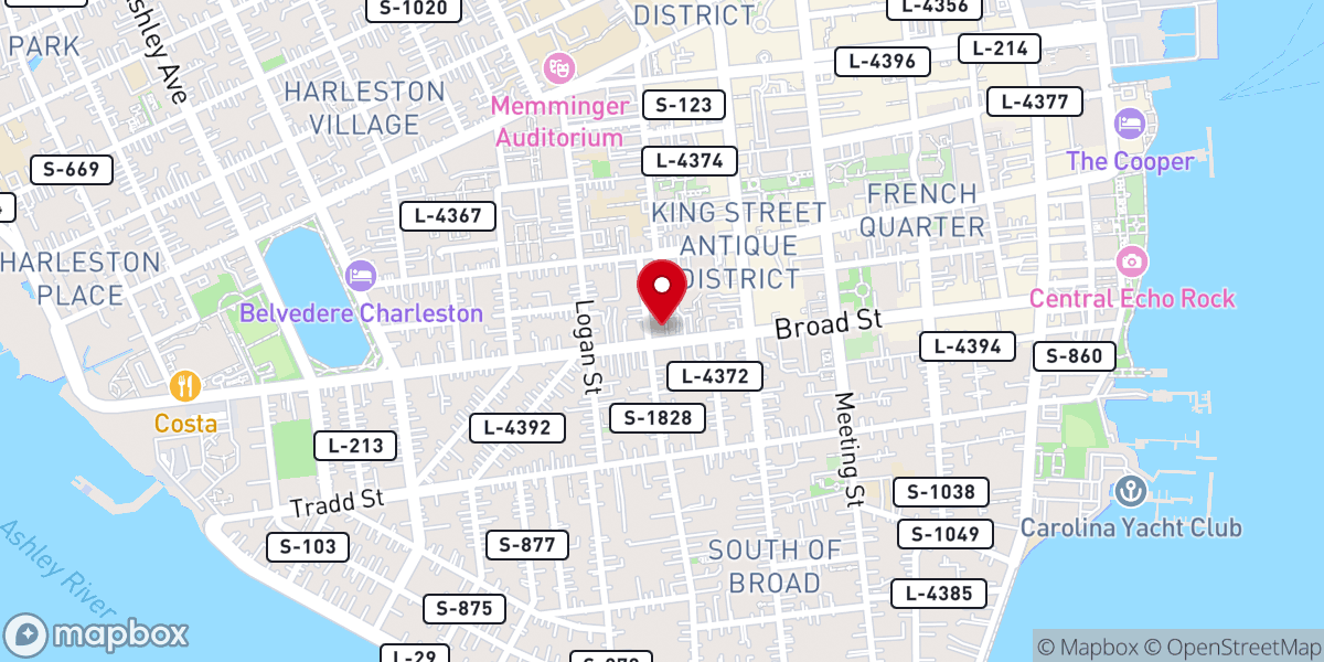 Map showing location of Catholic Church