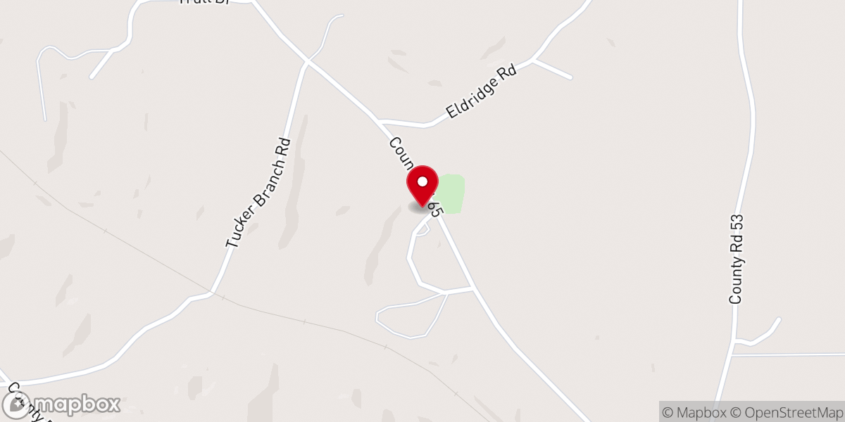 Map showing location of Piney Grove Church of Christ