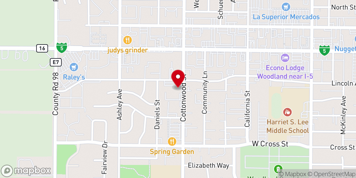 Map showing location of Calvary Baptist Church