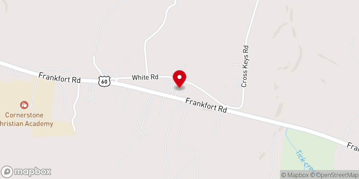 Map showing location of Shelbyville Seventh-day Adventist Church