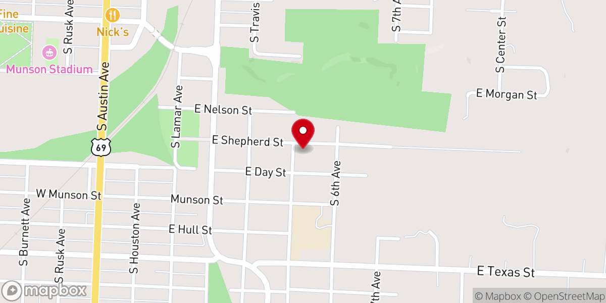 Map showing location of Mt Vernon Baptist Church