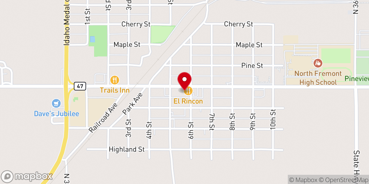 Map showing location of Ashton Senior Citizens - Food Distribution Center