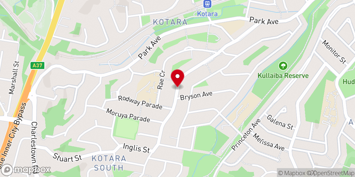 Map showing location of Anglican Parish of Kotara South: Church of the Good Shepherd