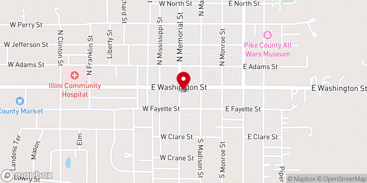 Map showing location of Pittsfield First Baptist Church