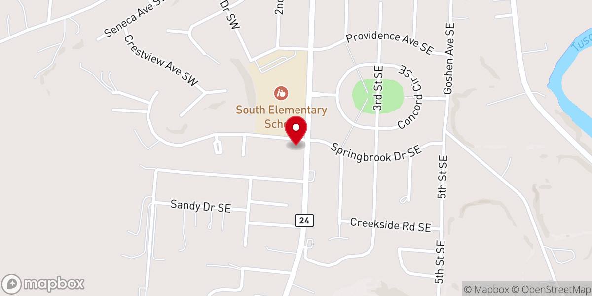 Map showing location of Emmanuel Church