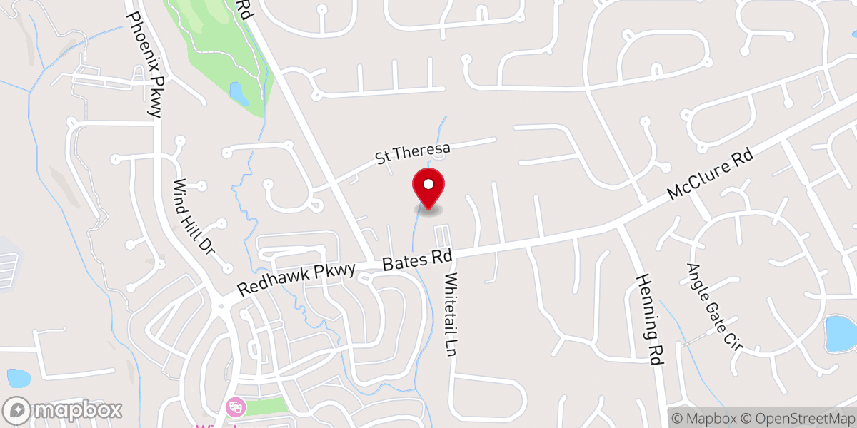 Map showing location of Christ Alone Lutheran Church