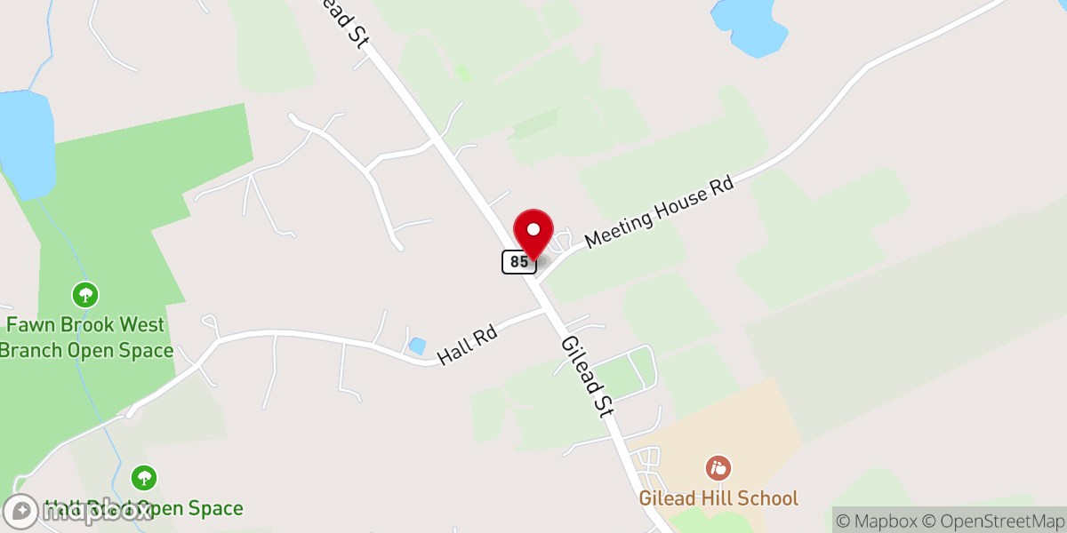 Map showing location of Gilead Congregational Church