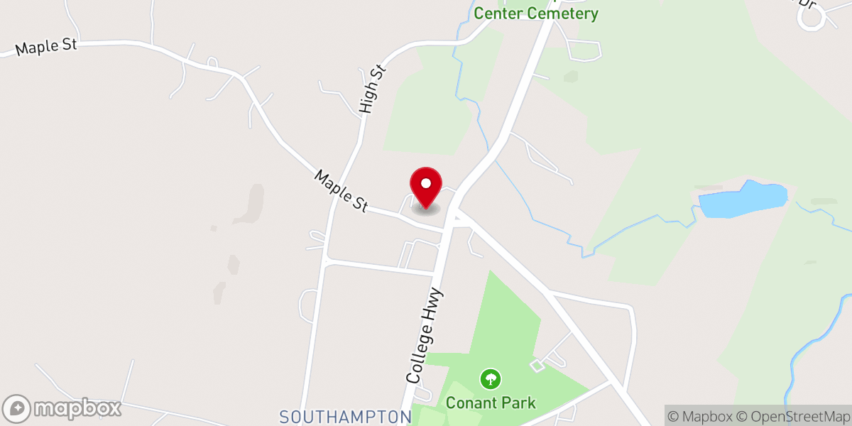 Map showing location of Southampton Town Hall