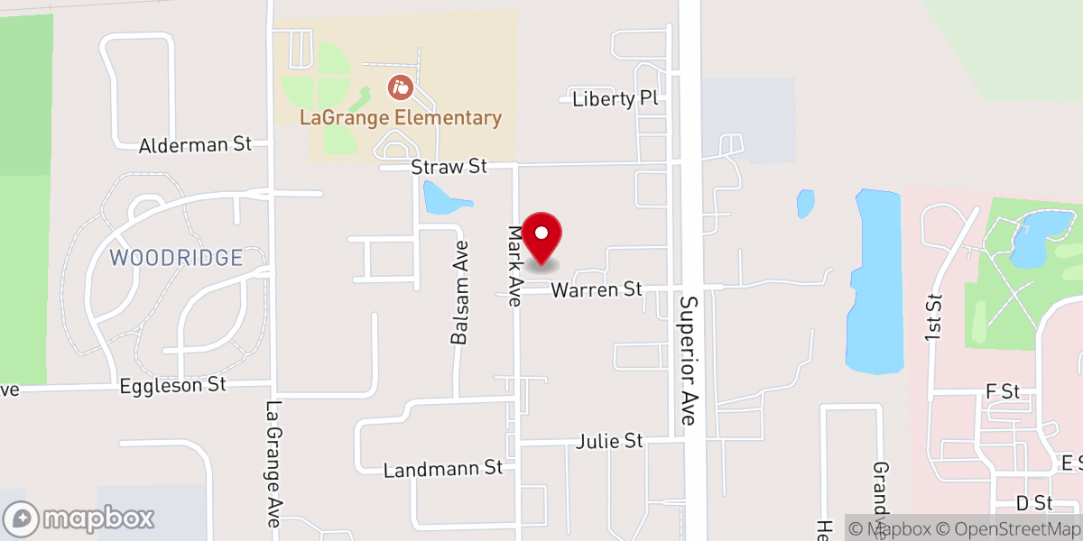 Map showing location of Peace Lutheran Church