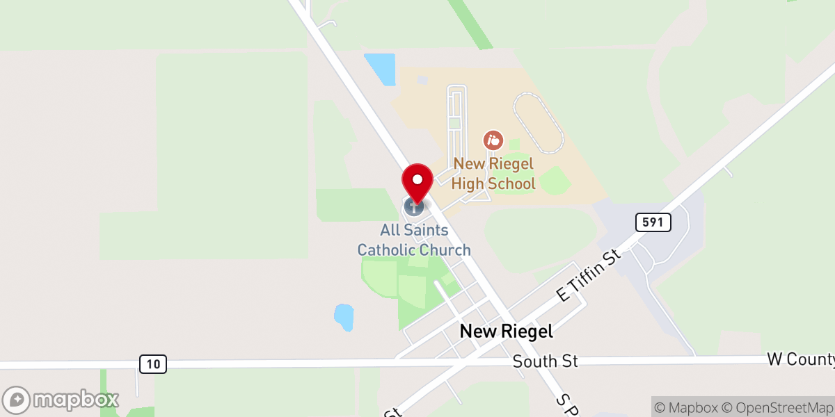 Map showing location of All Saints Church Alliance