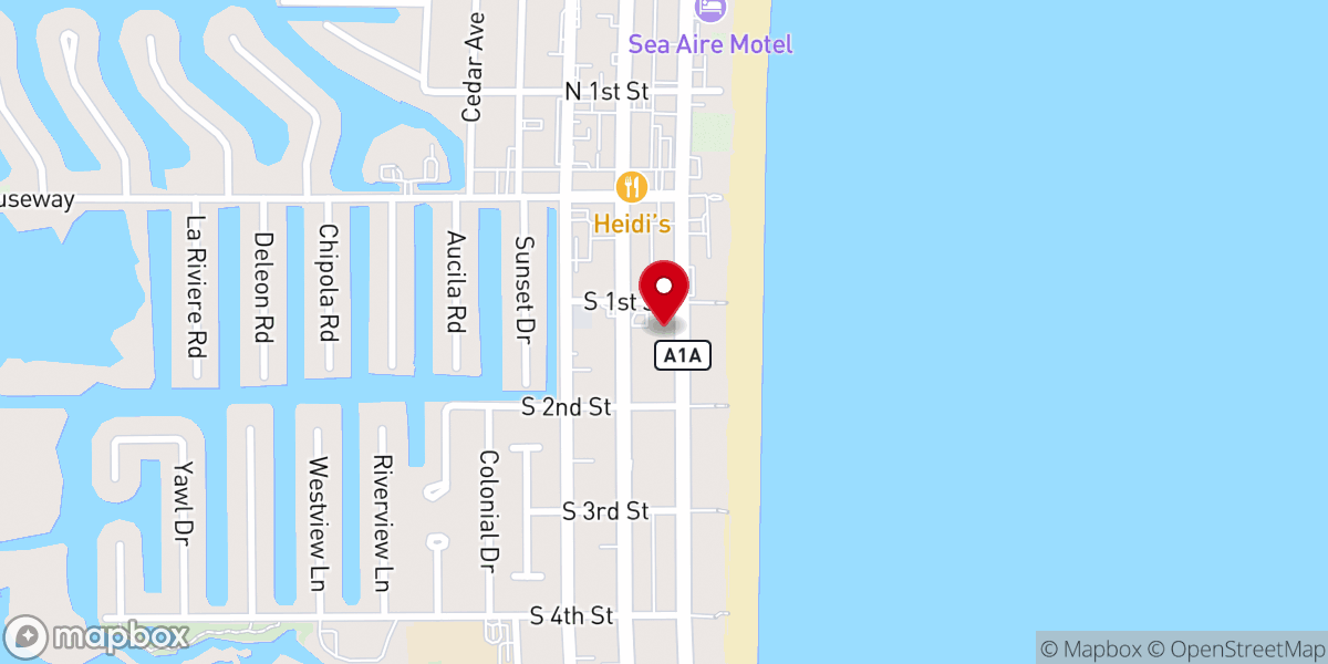 Map showing location of Cocoa Beach Community Church