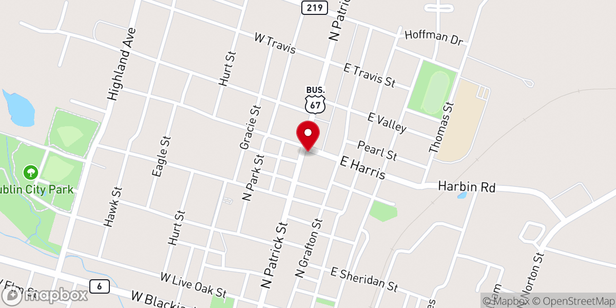 Map showing location of Trinity Church