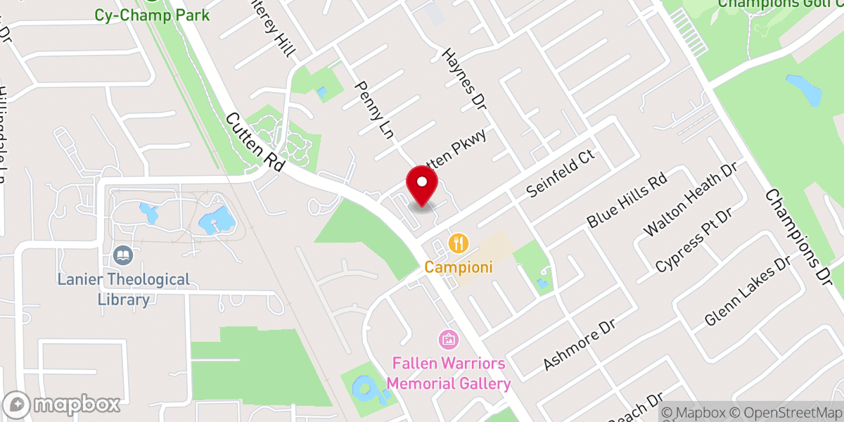 Map showing location of Church of Christ in Champions