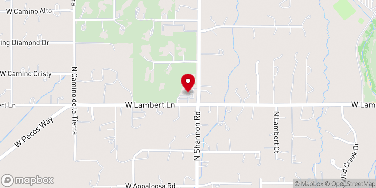 Map showing location of Canyon del Oro Assembly of God