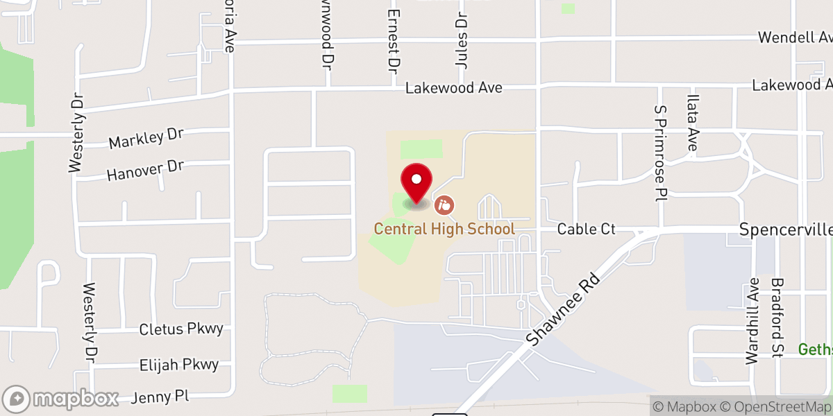 Map showing location of Lima Central Catholic High School