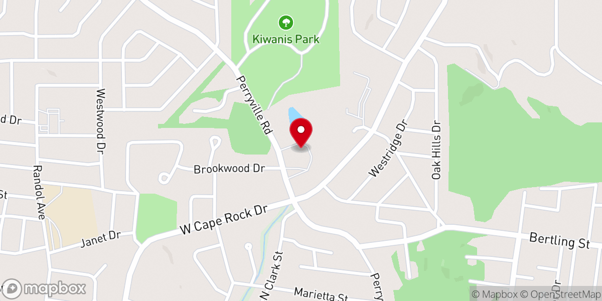 Map showing location of Cape Baptist Church