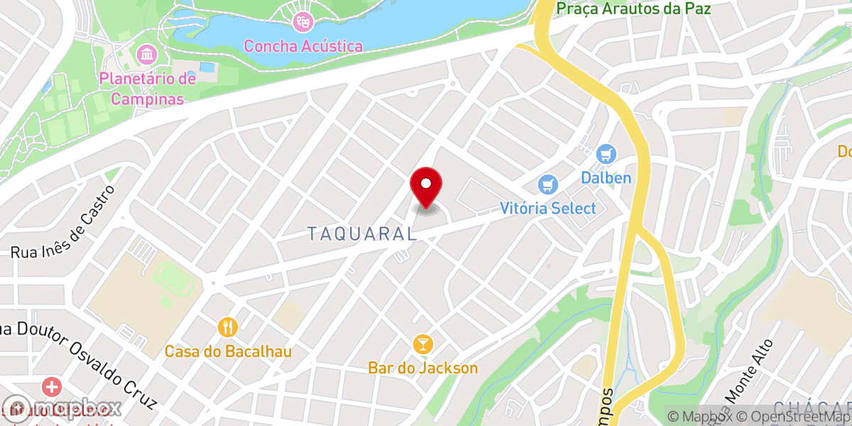 Map showing location of Igreja Bola de Neve Campinas