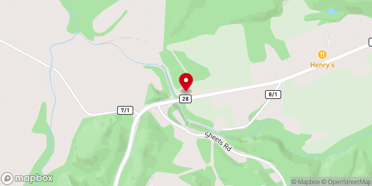 Map showing location of Church of God Chapel