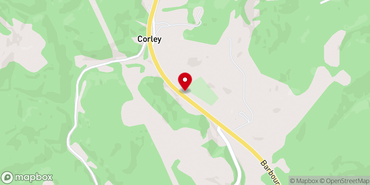Map showing location of Corley United Methodist Church