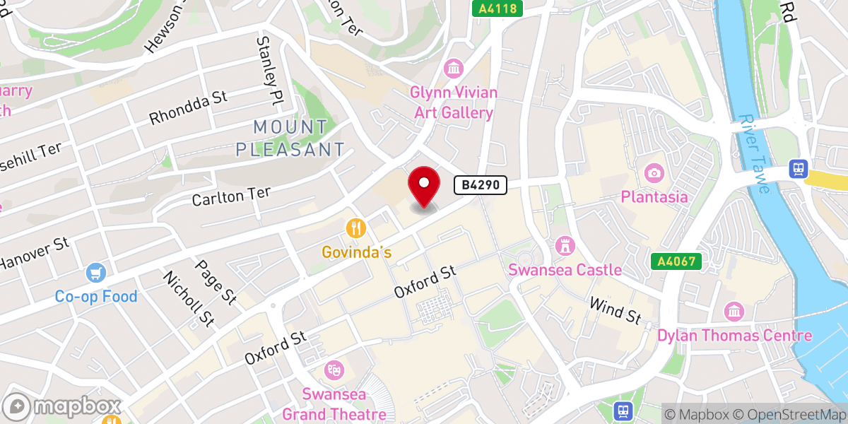 Map showing location of Mount Pleasant Baptist Church