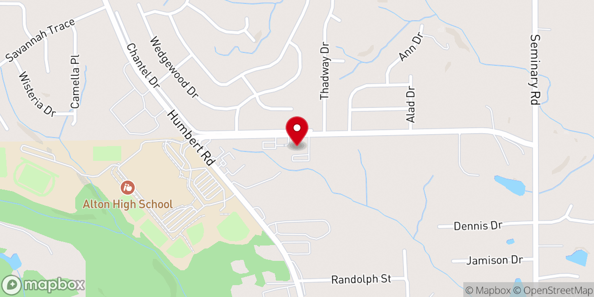 Map showing location of Community Christian Church