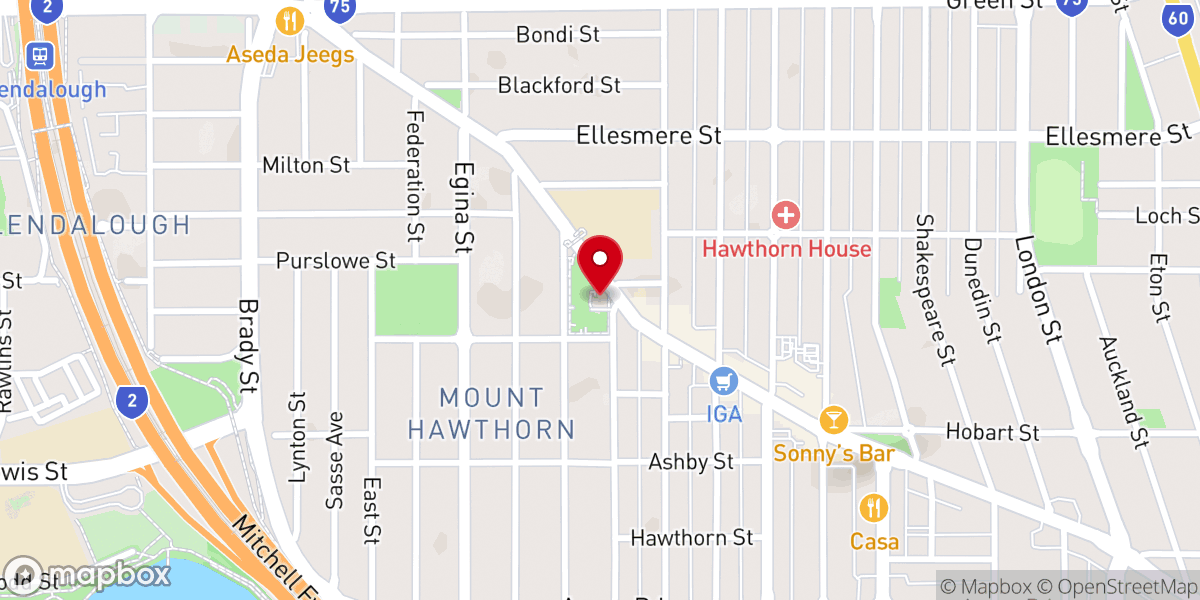 Map showing location of PERTH CHURCH OF CHRIST