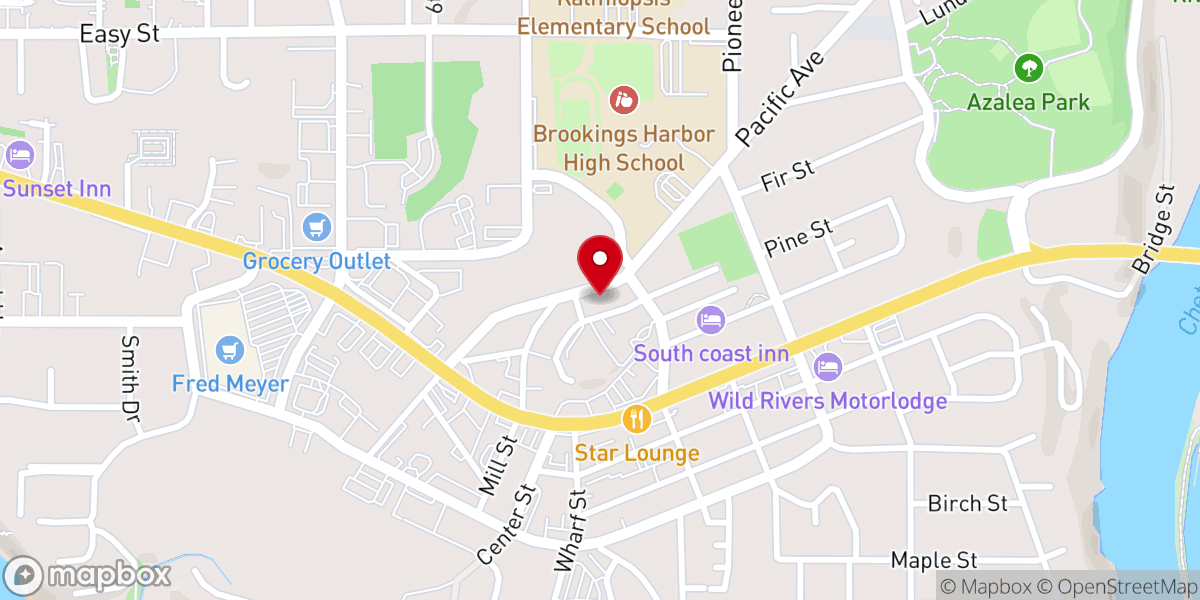 Map showing location of First Baptist Community Church