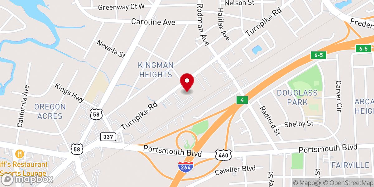 Map showing location of St Mark Deliverance Center