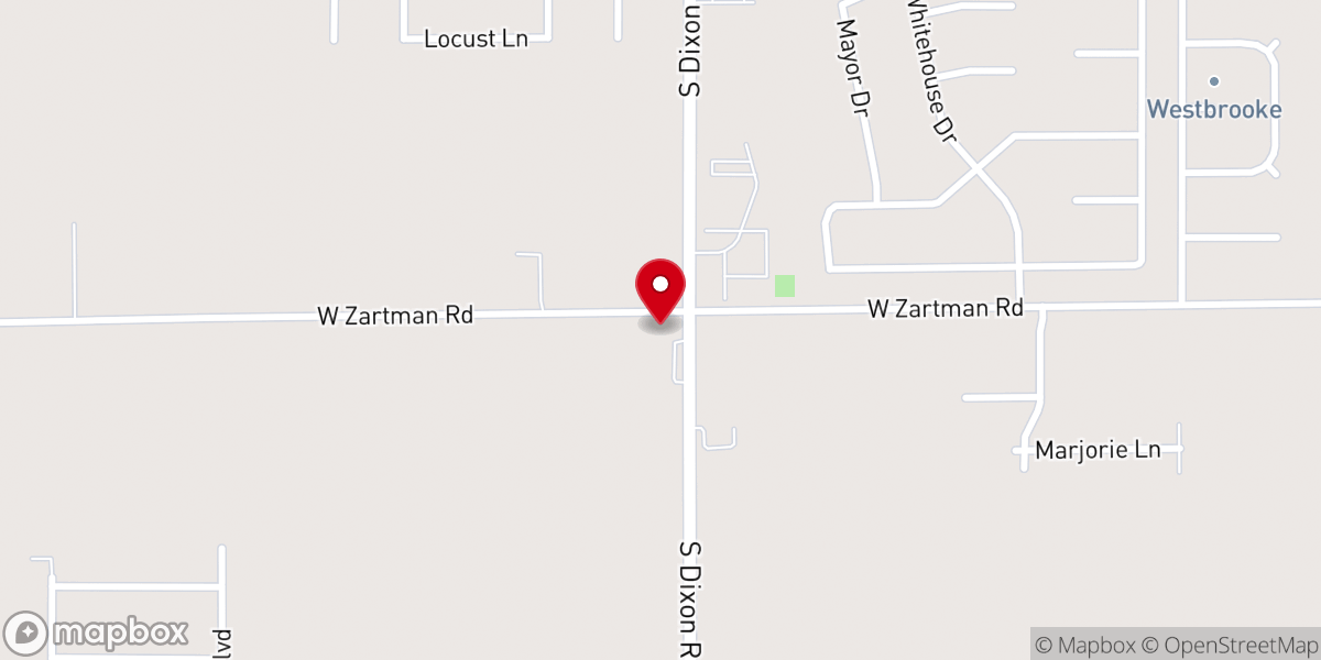 Map showing location of Christ Lutheran Church